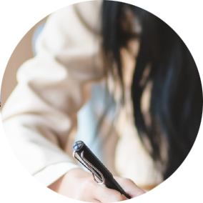 woman writing